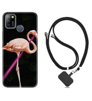INFINIX Smart 4 5 6 Zero 8 S5 Pro Kılıf Boyun Askılı Silikon Line Filamingo 1776