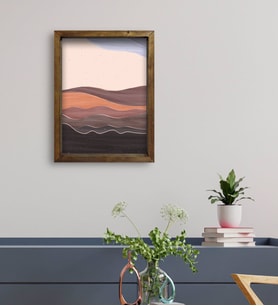 BK Gift Otel Odası Konseptli Doğal Masif Ahşap Çerçeveli Tablo 45x65cm-8