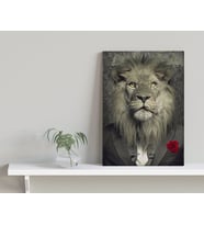 BK Home Lion Mafia Tasarımlı Kanvas Tablo-1