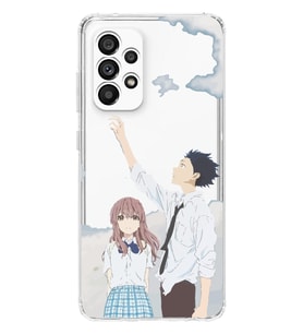 Samsung Galaxy A72 Uyumlu A Silent Voice Tasarımlı Şeffaf Telefon Kılıfı