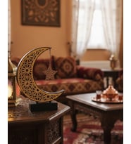 3D Hilal Yıldız Süs 23X23 Cm Ev Ve Ofis İçin Şık Aksesuar