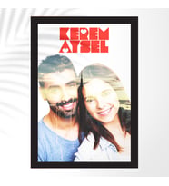 Sevgiliye Resimli Dekoratif Çerçeve