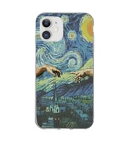 Iphone 11 Uyumlu Sanatsal Vintage Desenli Şeffaf Telefon Kılıfı