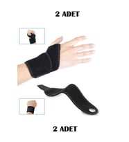 2 Adet Ayarlanabilir El Bilek Ateli Bandajı Spor Çalışma Bandı Statik Splinti Bilekliği incinme Burkulma Aparatı