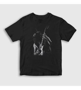 Presmono Unisex Çocuk Siyah Hold Guitarist Guns N' Roses Slash T-Shirt 403878tt