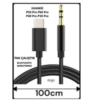 Huawei P50 Pro P60 Pro P40 Pro P30 Pro Aux Kablo Type C Aux Kablo Dac Çipli örgü Tak Çalıştır