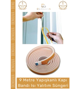 #Fitil 9 Metre Pencere Izolasyon Bandı Yapışkanlı Cam Yalıtım Süngeri Rüzgar Soğuk Kesici Pimapen Fi