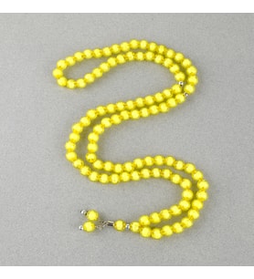 Monomer 99luk Küre Kesim 9mm Namaz Tesbihi Sarı