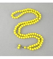 Monomer 99luk Küre Kesim 9mm Namaz Tesbihi Sarı