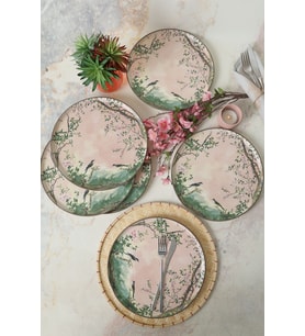 Pink Woods Nordic Servis Tabağı 28 cm 6 Adet 22641 (Çok Renkli)