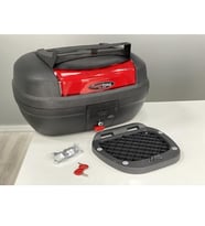 Aprilia RS125 MkgBox 48 Lt Bagajlı Motorsiklet Çantası Siyah Reflektörlü -arka-motosiklet