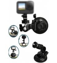 Vantuzlu Ayarlanabilir Kamera Tutucu Araç İçi Cam Konsol Montaj Aparatı 360° Döner Mafsallı Güçlü Vakum Tabanlı Aksiyon ve Mini Kamera Standı KMT-54