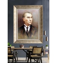 Gümüş Çerçeveli Atatürk Tablo ds449