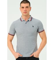 T8594 DEWBERRY ERKEK T-SHIRT-DÜZ GRİ
