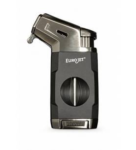 Eurojet Tek Torch Pürmüz Dahili V Kesicili Siyah Puro Çakmağı TRM1024