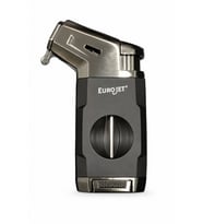 Eurojet Tek Torch Pürmüz Dahili V Kesicili Siyah Puro Çakmağı TRM1024