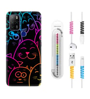 Omix X300 X500 X400 X600 X700 Kılıf Kablo Koruma Spiral Silikon Neon Cats 1790
