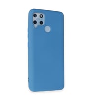 Realme C15 Kılıf Nano İçi Kadife Silikon - Mavi