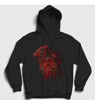 Presmono Unisex Siyah Akbaba Lamb Of God Kapüşonlu Sweatshirt 502138tt