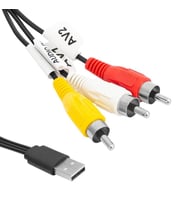 Magicvoice MV-6596 Siyah 1.2 Metre USB - 3 RCA AV Görüntü ve Ses Dönüştürücü Kablo