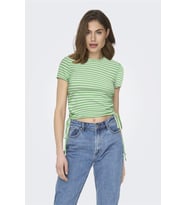 ONLY ONLWENDY S/S RUCHING TOP JRS 15284982 (Yeşil)