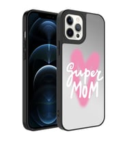 Apple iPhone 12 Pro Kılıf Aynalı Desenli Kamera Korumalı Parlak Mirror Kapak (Renksiz)
