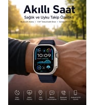 Akıllı Saat Bluetooth Bağlantılı NFC ve GPS Uyumlu Nabız Ölçer Sesli Görüşme Yeni Nesil