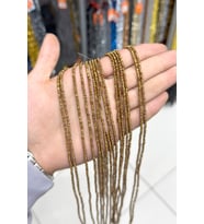 Hematit Taşı Rondela Kesim Parlak Kahverengi 2x1mm Doğal Taş Dizi