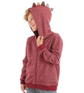 Ejderha Erkek Çocuk Kapişonlu Sweatshirt (Bordo)