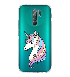 Xiaomi Redmi 9  Kamera Korumalı Kapak Unicorn Tasarımlı Şeffaf  Kılıf