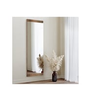 Tarz Design 40x120 cm Safir Meşe Dekoratif duvar salon koridor ofis Boy Aynası (Kahverengi)