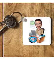 Kişiye Özel İşkolik Karikatürlü Anahtarlık