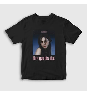 Presmono Unisex Çocuk Siyah Poster Jisoo Blackpink T-Shirt 271959tt