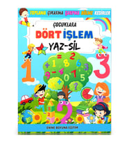 Çocuklara Dört İşlem YAZ-SİL Kitabı