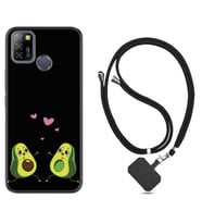 INFINIX Smart 4 5 6 Zero 8 S5 Pro Kılıf Boyun Askılı Silikon Aşık Avokadolar 1642