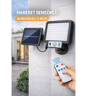 Solar Hareket Sensörlü Duvar Lambası 3 Modlu LED Bahçe Aydınlatma Dış Mekan Su Geçirmez Panel
