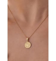 14 Ayar Altın Oğlak Burcu Burç Kolye (Sarı)