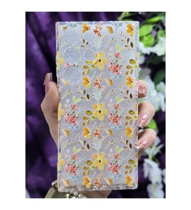 Samsung Galaxy S23 ULTRA Uyumlu Renkli Çiçekler Desenli Şeffaf Telefon Kılıfı