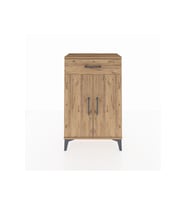 Arges Komodin 2 Raflı Tek Çekmeceli 2 Kapaklı 60x30x96 Çam-Çam