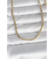 CM 14K Gold Renk Yassı Model 60 cm Kadın Kolye 5886 - SSSSSS3732-9088