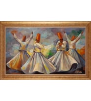 ALTIN ÇERÇEVELİ PASPARTULU TABLO CR61