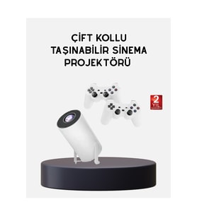 Kablosuz 4K Projeksiyon Cihazı HDMI USB Oyun Uyumlu