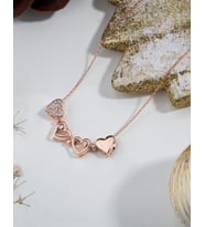 Tek Kolye İki Model Mıknatıslı Kolye-Rose