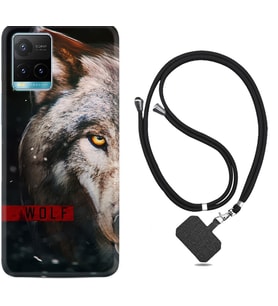 Vivo Y11S Y21S Y20 Y20S Y70 Kılıf Boyun Askılı Silikon Wolf Eyes 1758