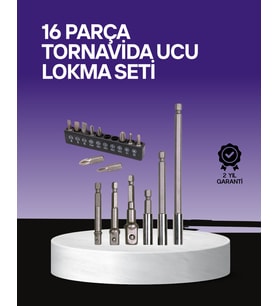 Northcity 16 Parça Manyetik Uç Seti ve Adaptör - Çok Amaçlı Tornavida Takımı