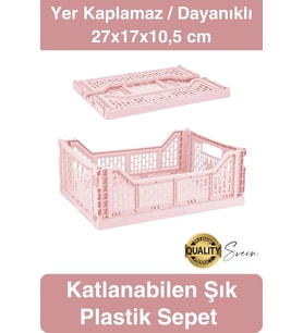 Çok Amaçlı Yer Kaplamayan Katlanabilir Renkli Kasa Sepet Sebze Meyve Eşya Saklama Organizer Kutu