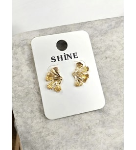 Yaprak Desenli Küpe MKK3 (Altın)