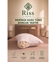 %100 Merinos Kuzu Yünü Dolgulu Boncuk Yastık 50x70cm
