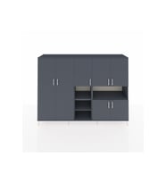Hyperion Dolap 13 Raflı 7 Kapaklı 220x44x163 Antrasit-Antrasit