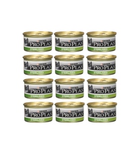 Proplan Sterilised Ton Balıklı Ve Somonlu Kısırlaştırılmış Yetişkin Kedi Maması Konserve 12x85 Gr (Çok Renkli)